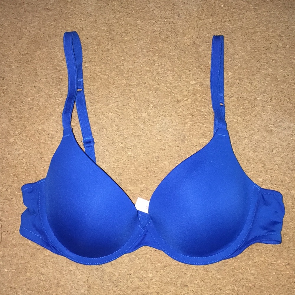 Blue Victoria’s Secret PINK Push-up bra